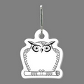 Zippy Clip - Animated Owl (Front) Tag W/ Clip Tab